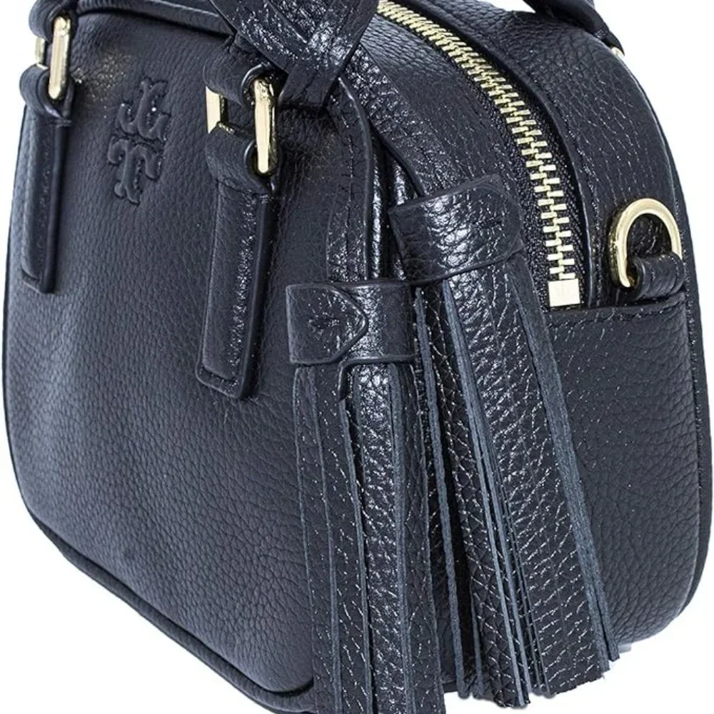 NEW! Tory Burch 74066 Black Thea Mini‎ Gold Hardware Women's Satchel
